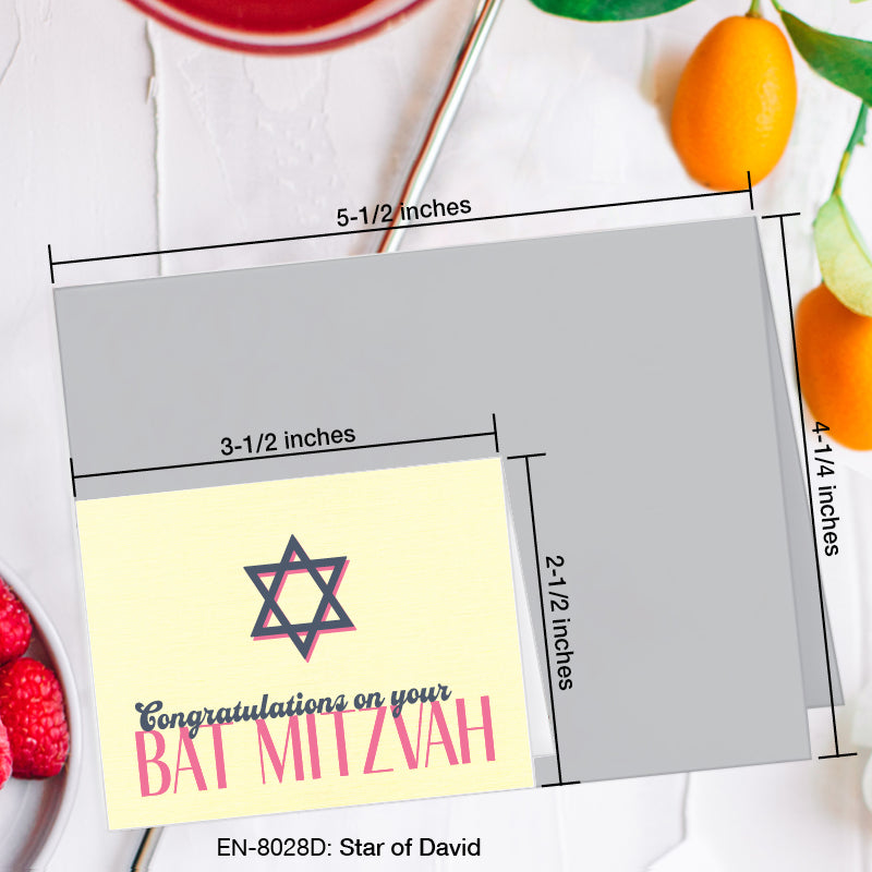 Star of David, Greeting Card (8028D), Enclosure, www.printedcanvas.com