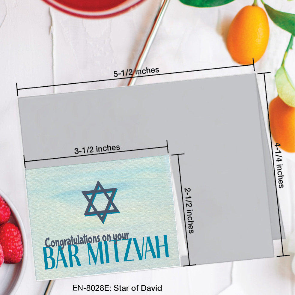 Star of David, Greeting Card (8028E), Enclosure, www.printedcanvas.com