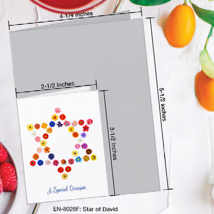 Star of David, Greeting Card (8028F), Enclosure Card, www.printedcanvas.com