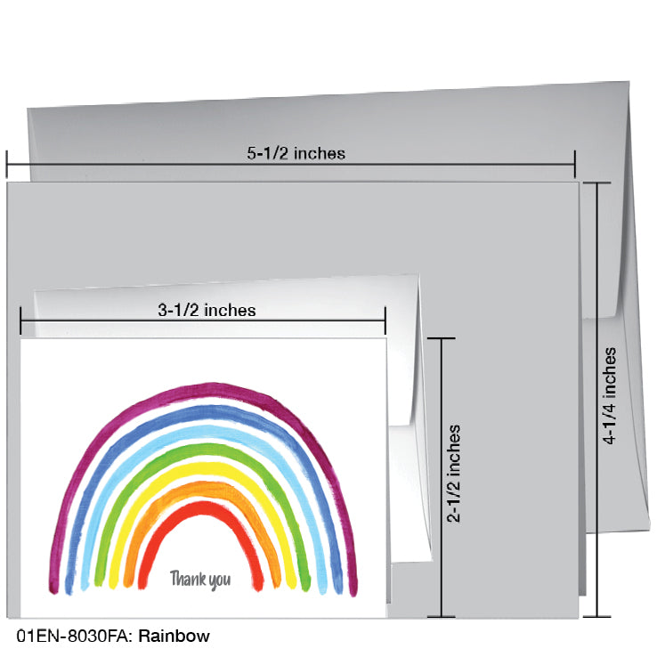 Rainbow, Greeting Card (#8030FA)