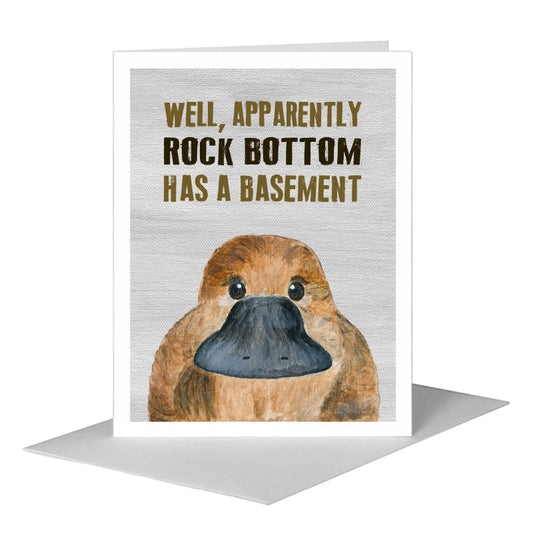 Platypus, Greeting Card (#8031A) A2 Card Front, www.printedcanvas.com