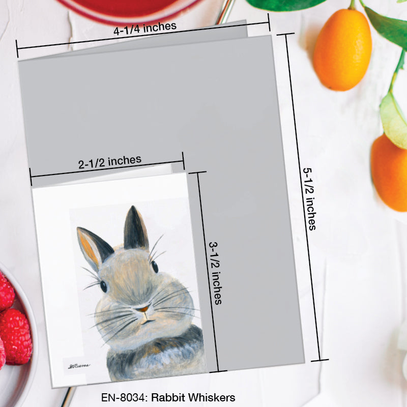 Rabbit Whiskers, Greeting Card (8034B), Enclosure Card, www.printedcanvas.com