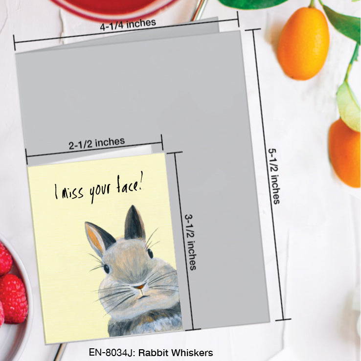 Rabbit Whiskers, Greeting Card (8034J), Enclosure, www.printedcanvas.com