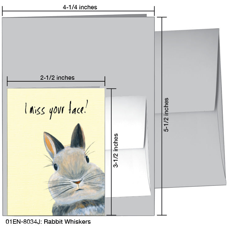 Rabbit Whiskers, Greeting Card (8034J), Enclosure Card, www.printedcanvas.com