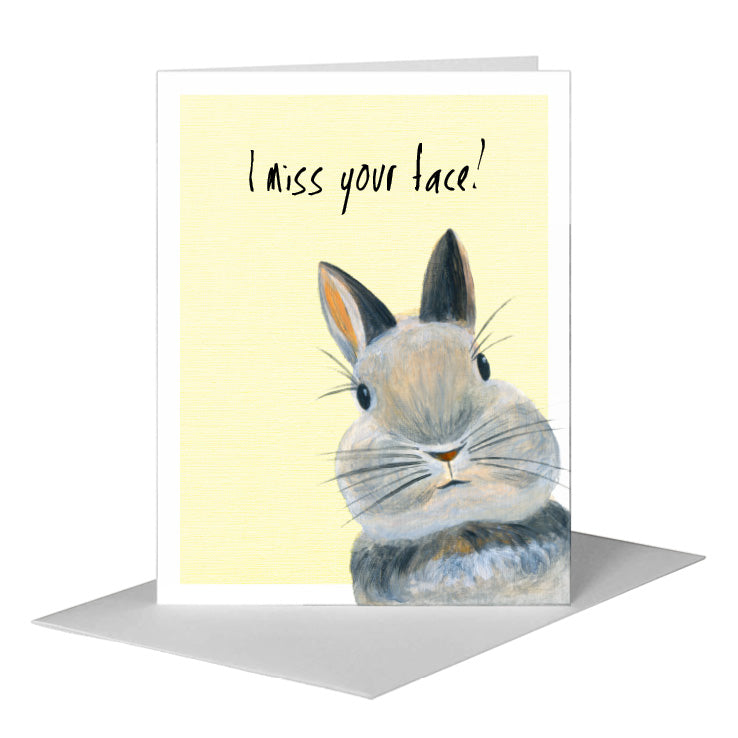 Rabbit Whiskers, Greeting Card (#8034J) A2 Card Front, www.printedcanvas.com