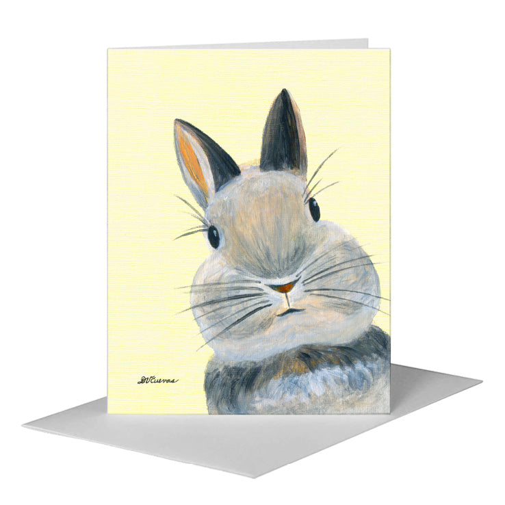 Rabbit Whiskers, Greeting Card (#8034M) A2 Card Front, www.printedcanvas.com