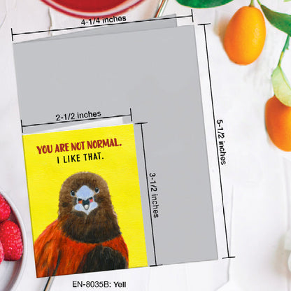 Yell, Greeting Card (8035B), Enclosure, www.printedcanvas.com
