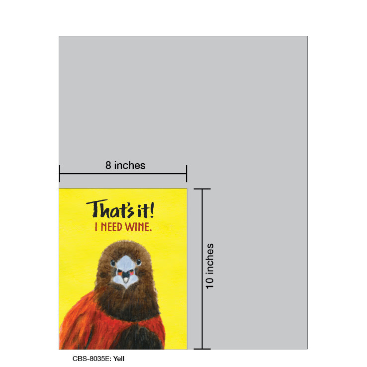 Yell, Card Board (8035E), 8x10 Poster Board, www.printedcanvas.com