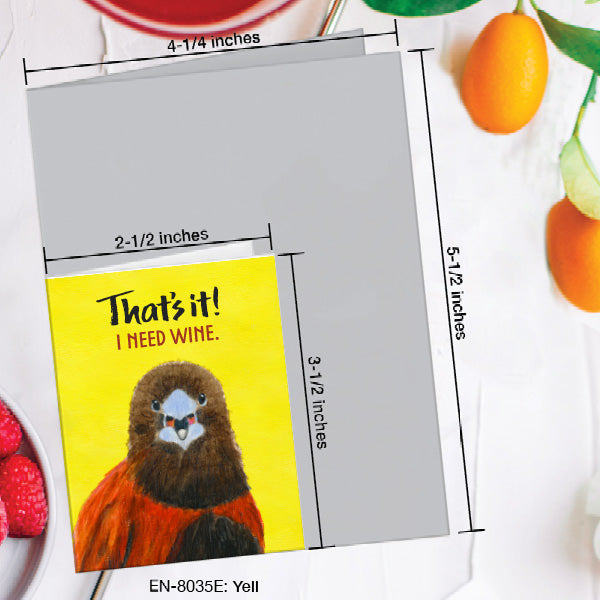 Yell, Greeting Card (8035E), Enclosure, www.printedcanvas.com