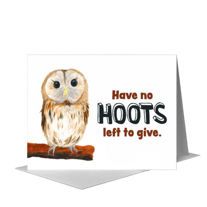 Owl Eyes, Greeting Card (#8040A), A2 Card Front, www.printedcanvas.com