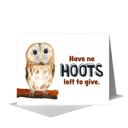 Owl Eyes, Greeting Card (#8040A) A2 Card Front, www.printedcanvas.com