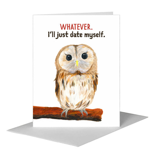 Owl Eyes, Greeting Card (#8040C) A2 Card Front, www.printedcanvas.com