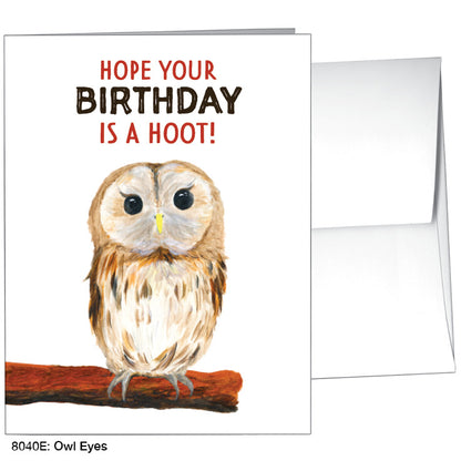 Owl Eyes, Greeting Card (8040E), A2 Card Front, www.printedcanvas.com