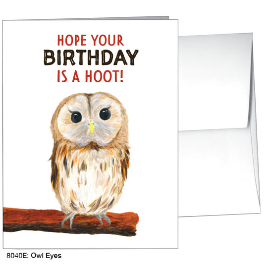 Owl Eyes, Greeting Card (8040E), A2 Card Front, www.printedcanvas.com