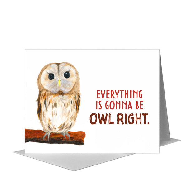 Owl Eyes, Greeting Card (#8040F), A2 Card Front, www.printedcanvas.com