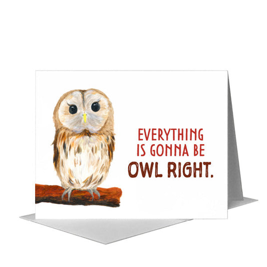 Owl Eyes, Greeting Card (#8040F) A2 Card Front, www.printedcanvas.com