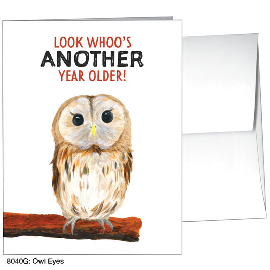 Owl Eyes, Greeting Card (8040G), A2 Card Front, www.printedcanvas.com