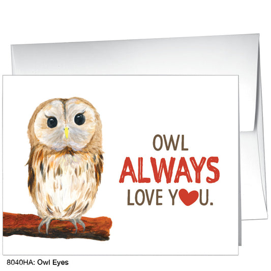 Owl Eyes, Greeting Card (8040HA), A2 Card Front, www.printedcanvas.com