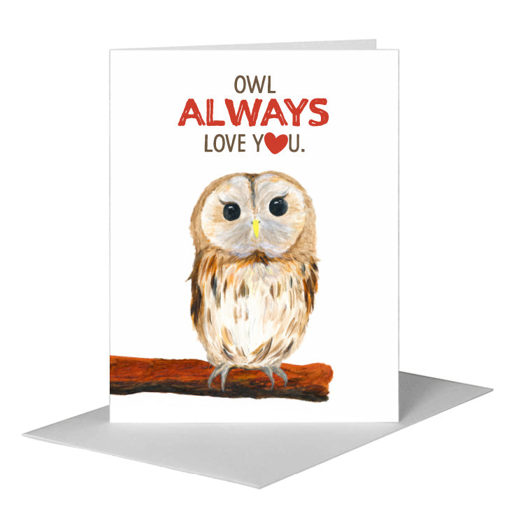 Owl Eyes, Greeting Card (#8040H), A2 Card Front, www.printedcanvas.com