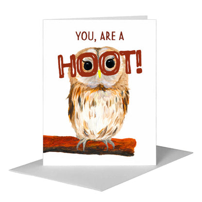 Owl Eyes, Greeting Card (#8040K) A2 Card Front, www.printedcanvas.com