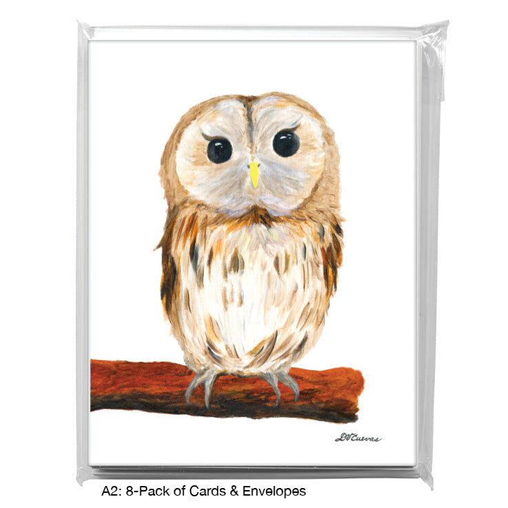 Owl Eyes, Greeting Card (8040N), A2 Card 8-Pack, www.printedcanvas.com