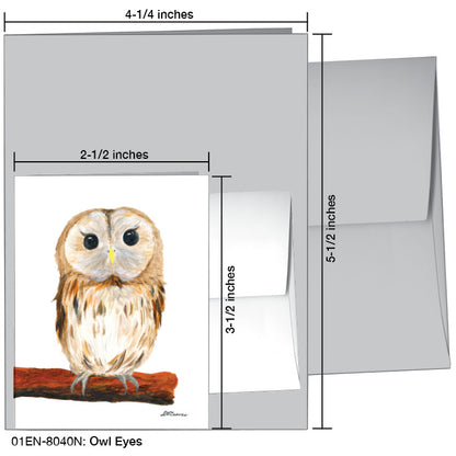 Owl Eyes, Greeting Card (8040N), Enclosure Card, www.printedcanvas.com