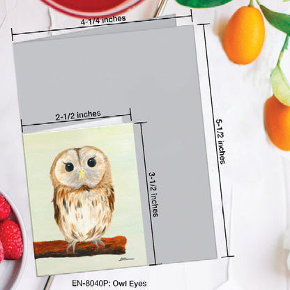 Owl Eyes, Greeting Card (8040P), Enclosure Card, www.printedcanvas.com