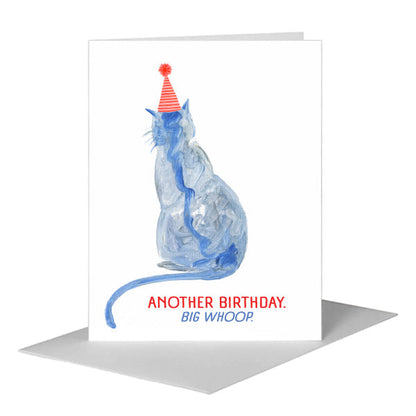 Blue Kitty, Greeting Card (#8041B), A2 Card Front, www.printedcanvas.com