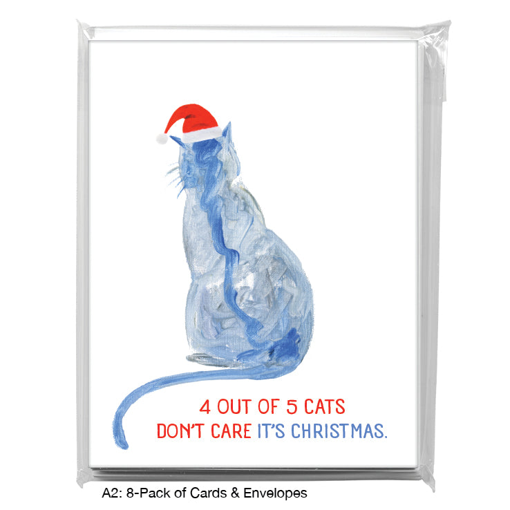 Blue Kitty, Greeting Card (#8041C), 8-Pack, www.printedcanvas.com