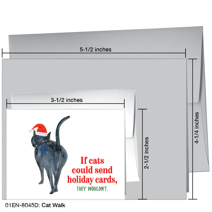 Cat Walk, Greeting Card (#8045D)