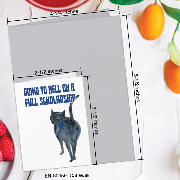 Cat Walk, Greeting Card (8045E), Enclosure, www.printedcanvas.com