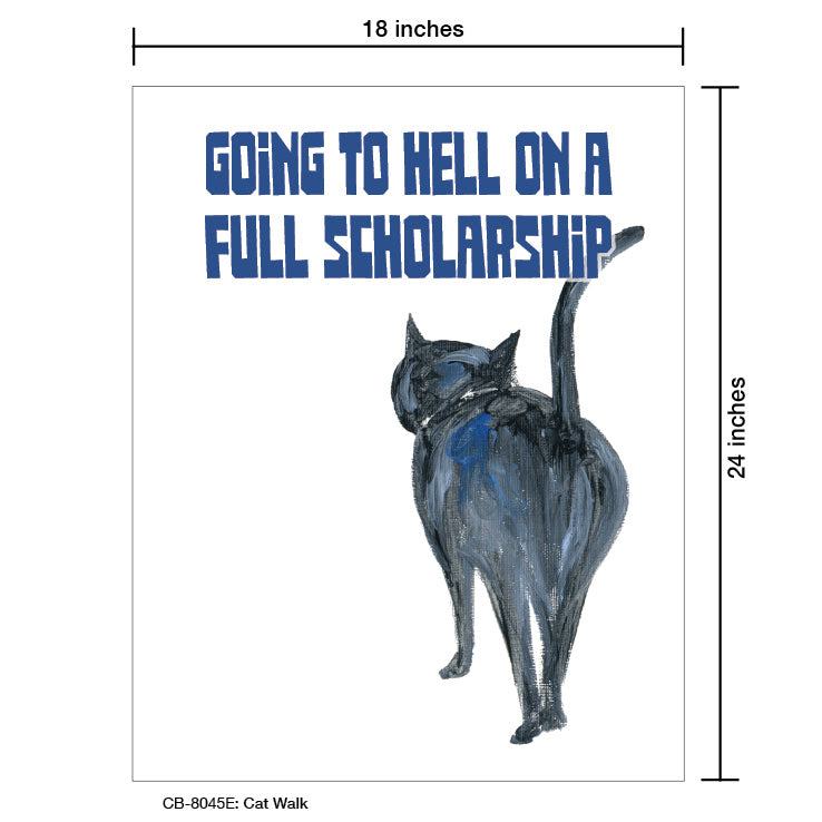 Cat Walk, Card Board (8045E), Card Board: 18x24, printedcanvas.com
