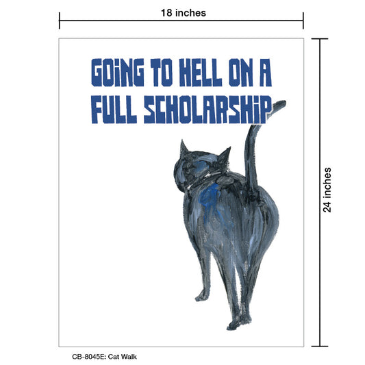 Cat Walk, Card Board (8045E), Card Board: 18x24, printedcanvas.com