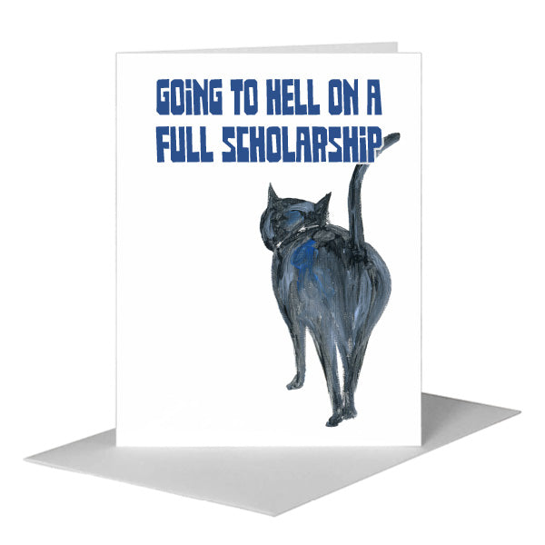 Cat Walk, Greeting Card (#8045E) A2 Card Front, www.printedcanvas.com