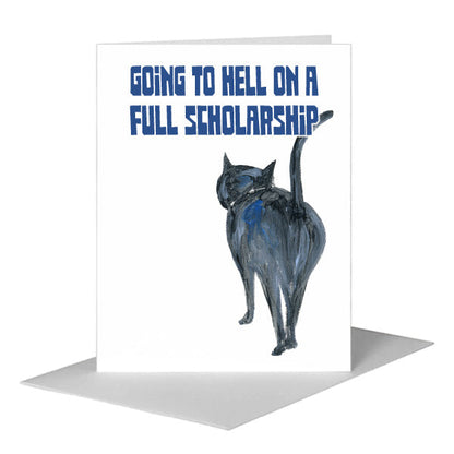 Cat Walk, Greeting Card (#8045E) A2 Card Front, www.printedcanvas.com