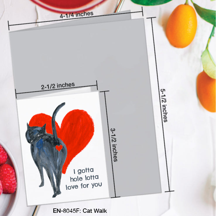 Cat Walk, Greeting Card (#8045F)