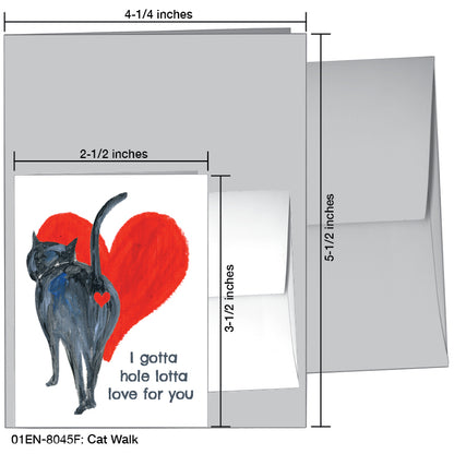Cat Walk, Greeting Card (#8045F)
