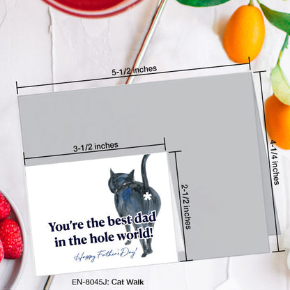 Cat Walk, Greeting Card (8045J), Enclosure, www.printedcanvas.com