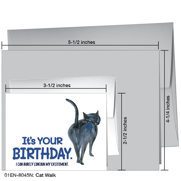 Cat Walk, Greeting Card (8045N), Enclosure, www.printedcanvas.com