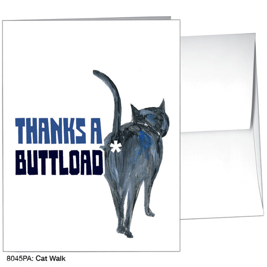 Cat Walk, Greeting Card (8045PA), A2 Card Front, www.printedcanvas.com
