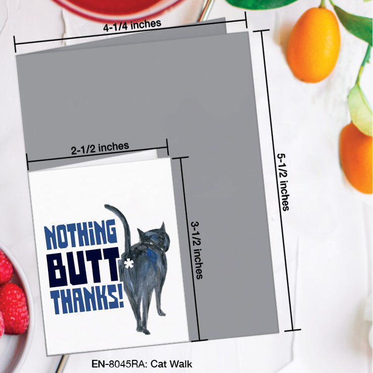 Cat Walk, Greeting Card (8045RA), Enclosure Card, www.printedcanvas.com