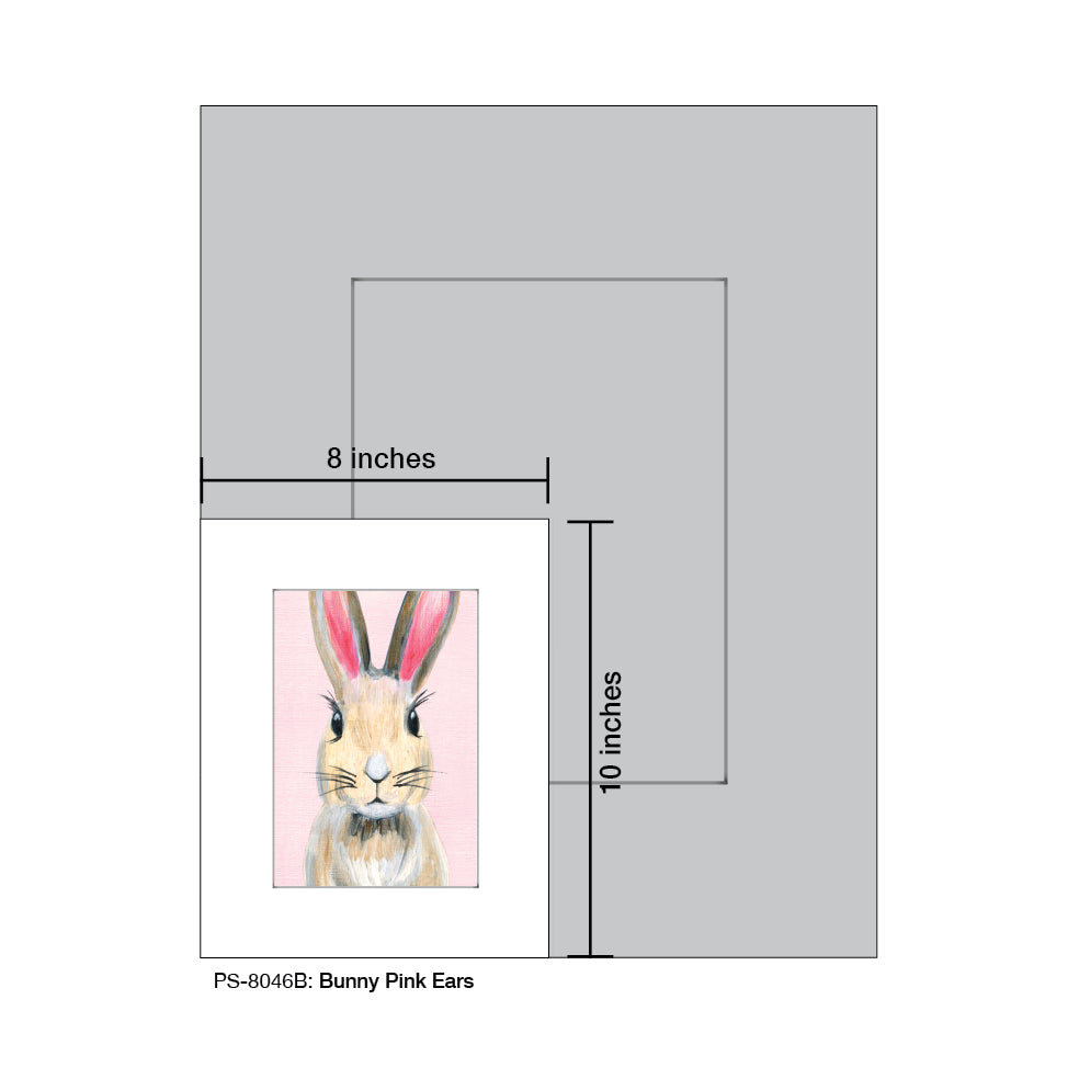 Bunny Pink Ears, Print (#8046B)