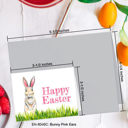 Bunny Pink Ears, Greeting Card (8046C), Enclosure, www.printedcanvas.com