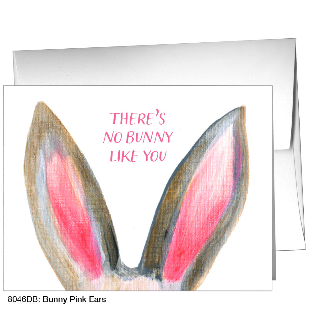 Bunny Pink Ears, Greeting Card (8046DB)