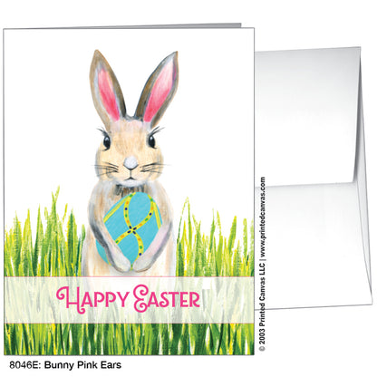 Bunny Pink Ears, Greeting Card (#8046E)