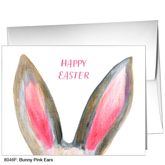 Bunny Pink Ears, Greeting Card (8046F)