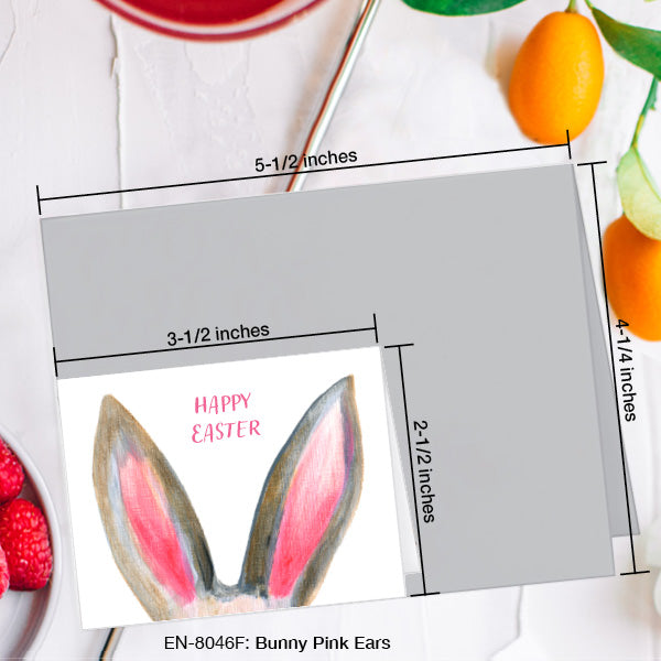 Bunny Pink Ears, Greeting Card (8046F), Enclosure, www.printedcanvas.com