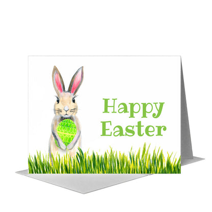 Bunny Pink Ears, Greeting Card (#8046TA), A2 Card Front, www.printedcanvas.com
