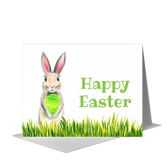 Bunny Pink Ears, Greeting Card (#8046TA) A2 Card Front, www.printedcanvas.com