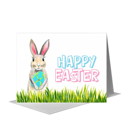 Bunny Pink Ears, Greeting Card (#8046UA), A2 Card Front, www.printedcanvas.com